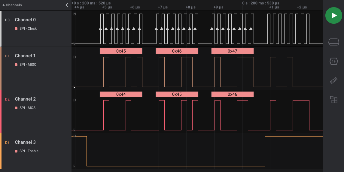 SPI Decoding in the Logic 2 Software