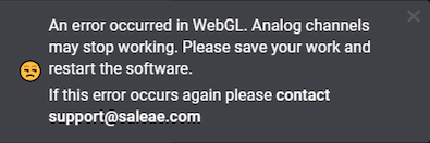 WebGL Error Message